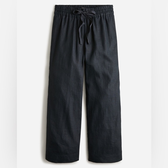 J. Crew Pants - NWT J.Crew Women’s Wide-leg seaside pant in linen Black - Size Small